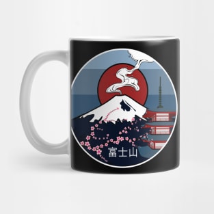 Fuji Volcano Japan Mount Fuji Chureito Pagoda Cherry Blossoms Mug